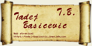 Tadej Bašičević vizit kartica